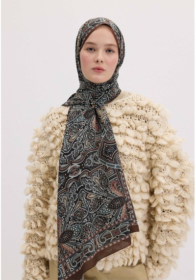 Freshscarfs Helene Desen Şal Füme gri