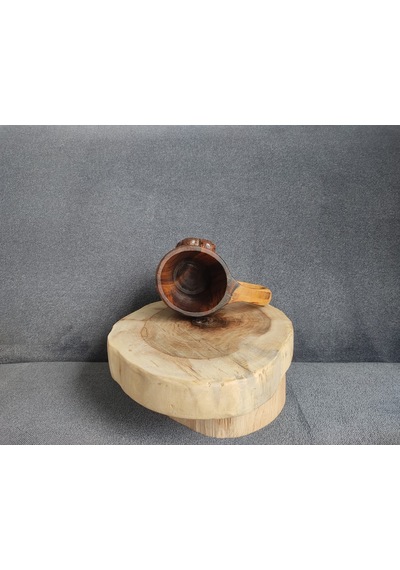 Kuksa Kök Ceviz Kalp Kabartmalı 190 Ml Çok Renkli