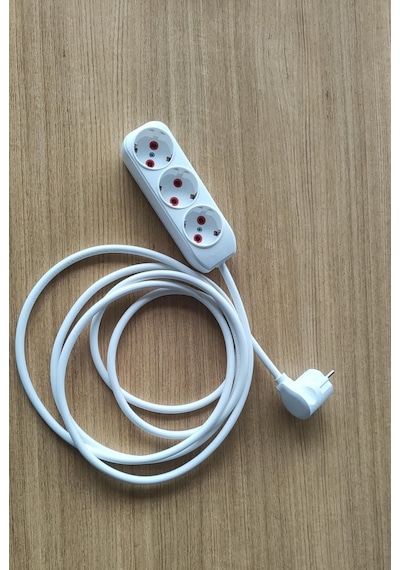 Fetih 3 Metre El Yapımı Seyyar Uzatma Kablosu 3x1.5 Mm² Usta Ellerden Evinize/işinize Gelen Kalite 3 M