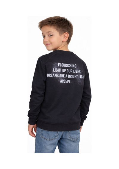 İrem Çocuk Giyim Erkek Çocuk Let The Yazılı Önü Sırtı Yazı Desenli Siyah Renk Swaetshirt Siyah İrem Çocuk Giyim Erkek Çocuk Let The Yazılı Önü Sırtı Yazı Desenli Siyah Renk Swaetshirt Siyah