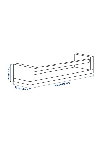 Bekvam Baharatlık Rafı Duvar Rafı Çerçeve Rafı Kitaplık Ahşap Raf 40x10x9 Cm Çok Renkli