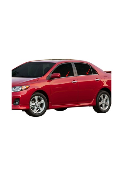 Toyota Corolla Uyumlu Sd Krom Cam Çıtası 2007-2013 4Prç Paslanmaz Çelik N11.1822