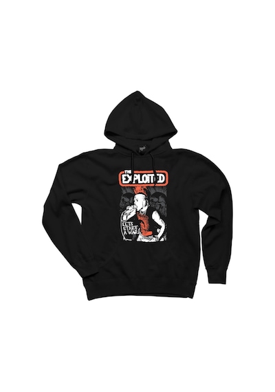 The Exploited On Stage Siyah Kapşonlu Sweatshirt Hoodie Siyah