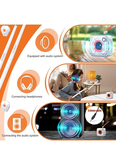 Gamsing Taşınabilir Sanal Hava Baterisi Air Drum Set - Dahili Hoparlörlü & Led Işıklı Elektronik Davul Bageti