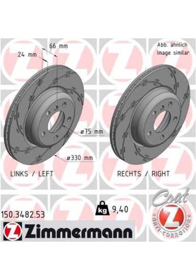 Zimmermann 150.3482.53 Fren Diski Ön Bmw F10 F11 10 Havalı Cızgııı 34116794429