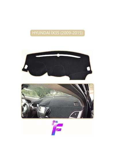 Hyundai İx35 2009-2015 Uyumlu Torpido Örtüsü Kolay Montaj Yansıma Önleyici Tam Koruma G55