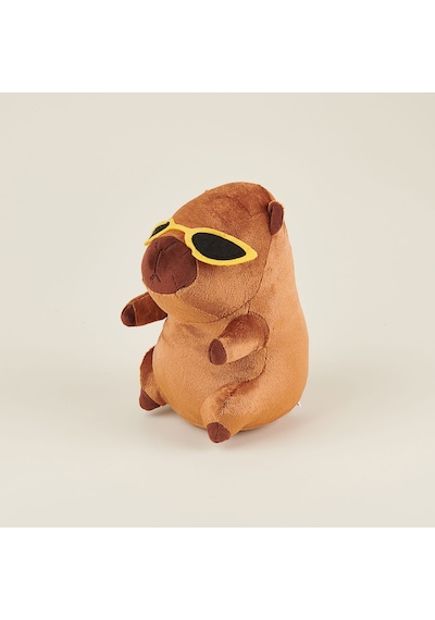 Soft Mega Star Kapibara Figürlü Yastık - Kahverengi - 16x25 Cm Çok Renkli