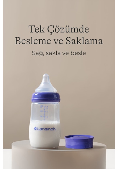 Lansinoh® 2 X 240 ML Biberon ve NaturalWave® Biberon Emziği (3 Ay+)