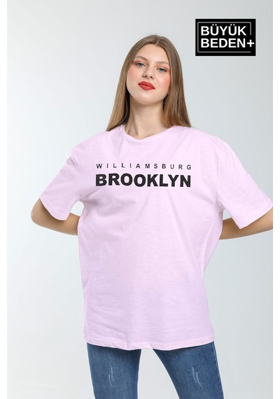 Superlife Kadın Büyük Beden Willams.brooklyn Baskılı Bisiklet Yaka Tshırt Spr25btsk15 Pembe Superlife Kadın Büyük Beden Willams.brooklyn Baskılı Bisiklet Yaka Tshırt Spr25btsk15 Pembe