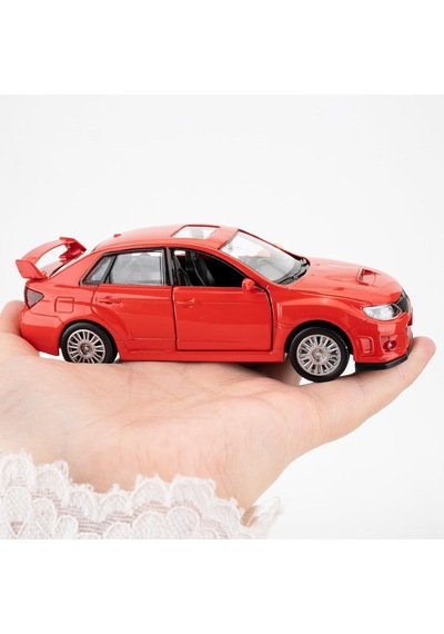 Uzak Doğu Serisi Subaru Wrx Stı Kırmızı Açılır Kapılar Diecast Çek Bırak Metal Model Araba 11cm 1:32