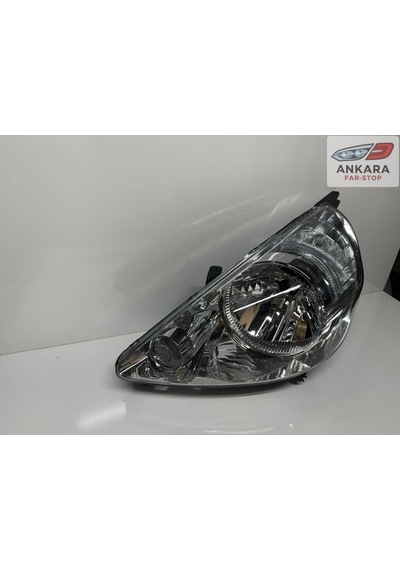 Honda Jazz 2002 - 2006 Ön Far Lambası Sol Manuel - Motorsuz İçi Beyaz Tip - Sol