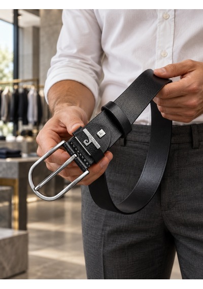 Pierre Cardin Siyah Erkek Kot Kemeri %100 Hakiki Deri
