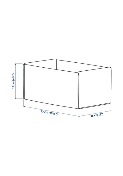 Ikea Komplement Kutu Seti, Açık Gri, 15x27x12 Cm, 2 Adet