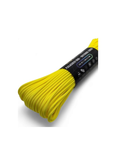 Mg Ropes Bileklik Ve Outdoor Polyester Paracord İp 4 Mm 660 Lb 30 Metre Sarı (10 Çekirdek)