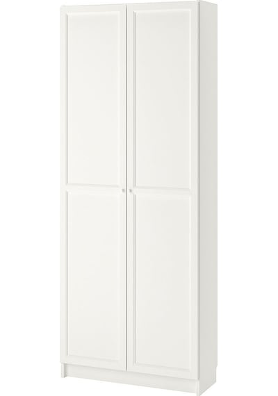 Kapaklı Kitaplık, Beyaz, 80x42x202 Cm Beyaz