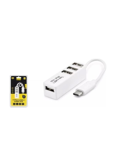 Hadron Hdx7015 Type-c Hub 4-usb Beyaz Telefon Uyumlu