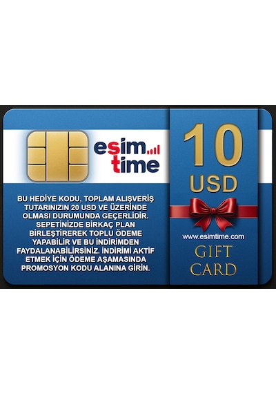 Esimtime 10 Usd Dijital Hediye Kartı