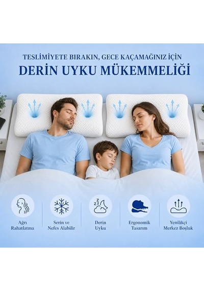 Visco Boyun Yastığı Boyun Düzleşmesi Için Tamamlayıcı Ve Ergonomik Tasarım Lüks Ve Konforlu Uyku Yastığ Genel