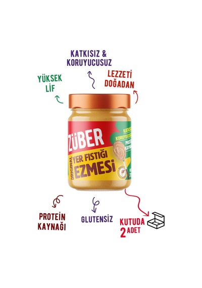 Züber Original Fıstık Ezmesi 315 Gr X 2 Adet