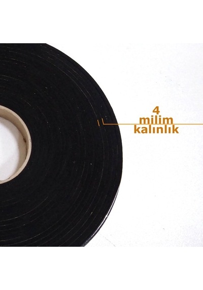 Kapı Pencere Bandı / Kapı Pencere Yalıtım Süngeri Epdm-4Mmx20Mm-Siyah-10 Metre