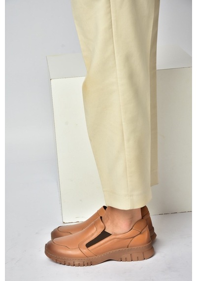 Fox Shoes Z555560103 Taba Hakiki Deri Günlük Kadın Ayakkabı
