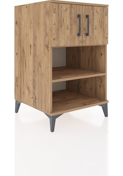 Kronos Komodin 2 Raflı 2 Kapaklı 60x59x96 Çam-çam Atlas Çam