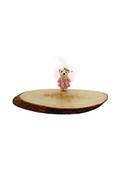 Süslü Minik Ayıcık Süs, 11cm X 6cm - Pembe 1+