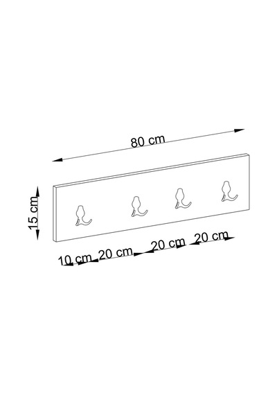 Decormet 4lü Askılık Beyaz Beyaz