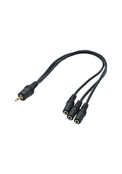 1 Stereo 3.5Mm Erkek. 3 Stereo 3.5Mm Dişi Ses Dağıtıcı Aux Kablo
