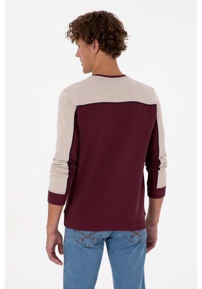 U.S. Polo Assn. Erkek Regular Fit Bisiklet Yaka Bordo Sweatshirt 50315507-VR177