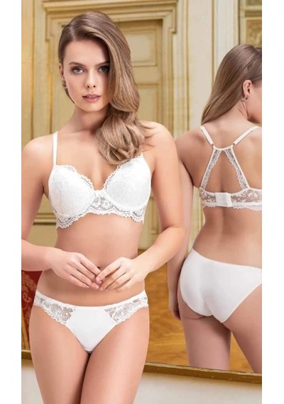 Ang Butik Kadın Nurteks 4327 Desteksiz Sütyen Takım Ekru