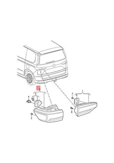 Vw T7 2022- Stop Lambası Dış Sol Oem No 7t0945095c