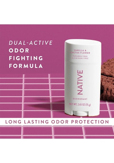 Native Vanilla & Cactus Flower Alüminyumsuz Stick Deodorant 75gr