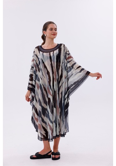 Tarzını Seç Kimono Pareo - Tesettür Pareo - Bodrum Model 240x135 Cm Çok Renkli