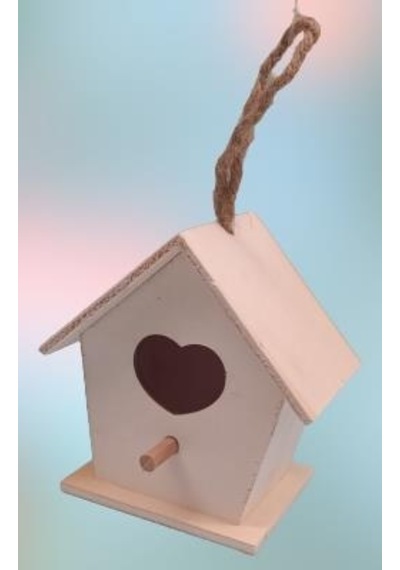 Hobi Dekoratif Model Minik Kuş Yuvası Ahşap HAM MDF El Yapımı