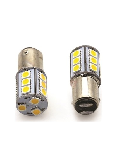 Sealux Led Ampulü 12V 18 Ledli B15 Düz Tırnak Beyaz Tekne Beyaz