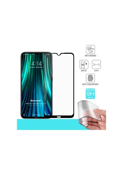 Microsonic Xiaomi Redmi Note 8 Seramik Matte Flexible Ekran Koruyucu Siyah