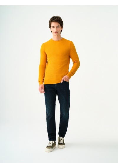 Lf2030179 Erkek Kazak Mustard Mustard