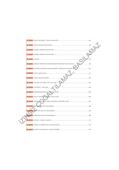 10. Sınıf 40 Seans Matematik