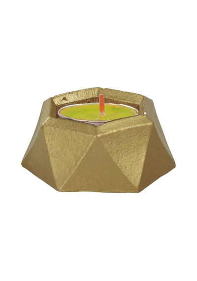 Altın Mumluk Şamdan Tealight Mum Uyumlu Poly Küçük 2 Model