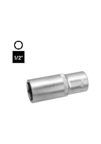 6458 Altı Köşe 1/2" Uzun Derin Lokma Anahtar 24 Mm