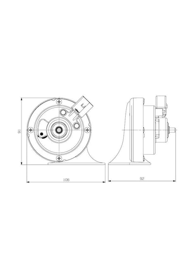 Seger Salyangoz Da-dat Korna İnce-kalın Ses 12v Vw,audi,skoda,mercedes,seat Fci Soketli 60bo12.000
