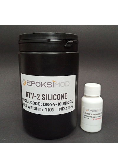 Rtv 2 Kalıp Silikonu 1. Sınıf Yumuşak Sıvı Silikon 1 Kg 10 Shore Beyaz Renk