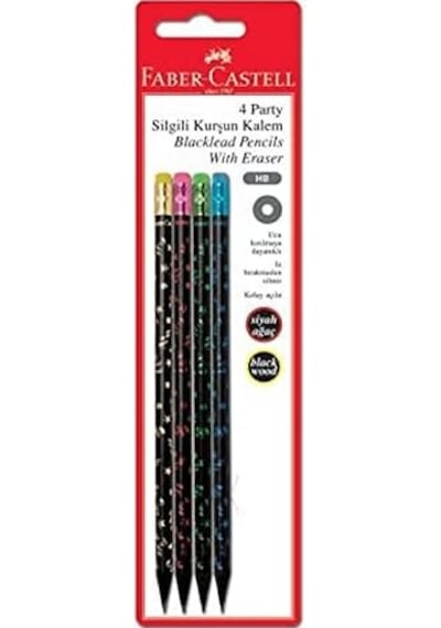 Blister Kurşun Kalem 4&apos Lü, Party 124-Pembe