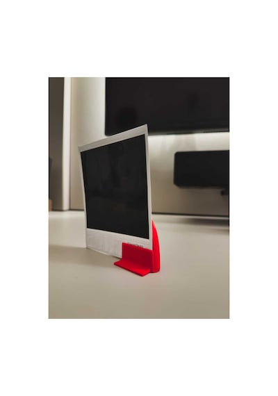 Kalp Tasarımlı Polaroid Fotoğraf Tutucu & Dekoratif Fotoğraf Standı - Çok Renkli