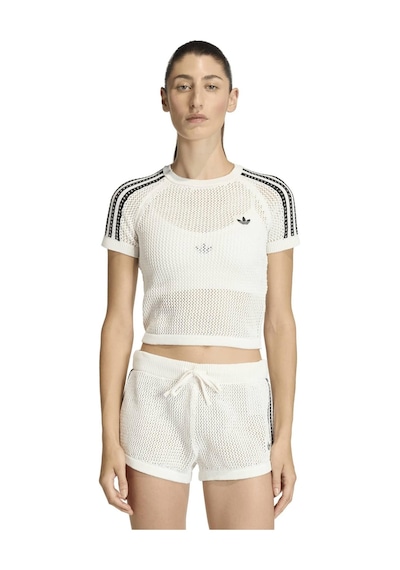 Ke0200-k Adidas Crochet Tee Kadın T-shirt Beyaz Ke0200-k