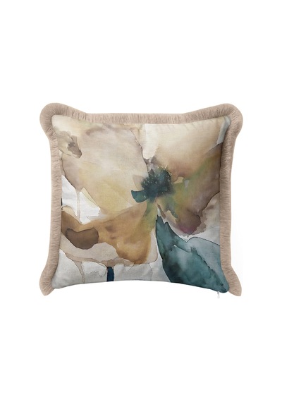 Soyut Çiçek Tasarım Saçaklı Yastık Kılıfı - Sanatsal Floral Bej Mavi Vizon Püsküllü Kırlent Kılıfı Serin Rota Ritüel Soyut Çiçek Tasarım Saçaklı Yastık Kılıfı - Sanatsal Floral Bej Mavi Vizon Püsküllü Kırlent Kılıfı Serin Rota Ritüel