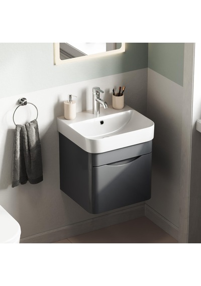 Aqua Bagno Piccolo 2.0 Alt Dolap 57 Cm. Antrasit Gri Parlak-lavabo Dahil Antrasit Aqua Bagno Piccolo 2.0 Alt Dolap 57 Cm. Antrasit Gri Parlak-lavabo Dahil Antrasit