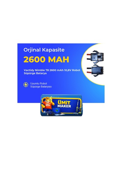 Vactidy Nimble T8 2600 Mah 10,8v Robot Süpürge Batarya