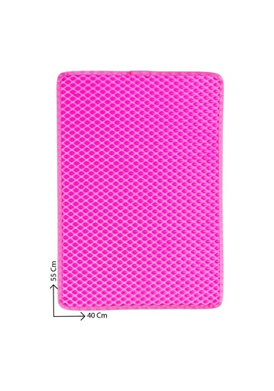 40x55 Cm Hücreli Kedi Kumu Paspası Kedi Matı Kedi Tuvalet Önü Paspası Pembe